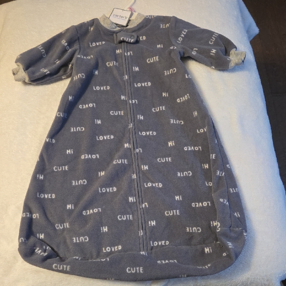 Carters Grey Sleeper Size Small